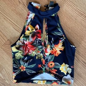 ❌SOLD❌ Windsor High Neck Floral Tank Top